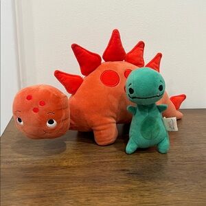 Tiny T. Rex and Pointy Plush Pair